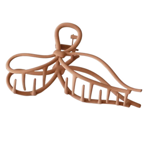 $20 (2 for $30) Vintage Look Metal Bow Hair Claw Clip Frosted Matte Dusty Rose